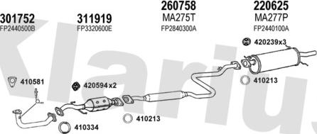 Klarius 570173E - Система випуску ОГ autocars.com.ua