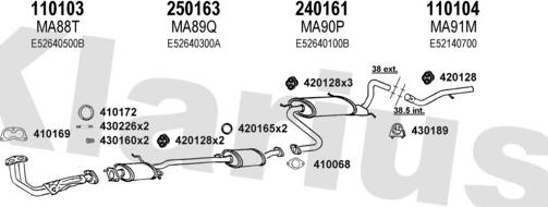 Klarius 570187E - Система випуску ОГ autocars.com.ua