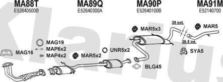 Klarius 570187U - Система випуску ОГ autocars.com.ua