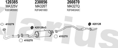 Klarius 570216E - Система випуску ОГ autocars.com.ua