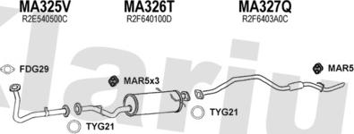 Klarius 570216U - Система випуску ОГ autocars.com.ua