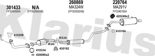 Klarius 570219E - Система випуску ОГ autocars.com.ua