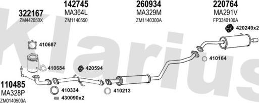 Klarius 570266E - Система випуску ОГ autocars.com.ua