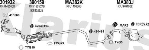 Klarius 570272U - Система выпуска ОГ avtokuzovplus.com.ua