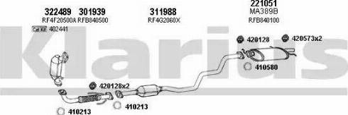 Klarius 570279E - Система випуску ОГ autocars.com.ua