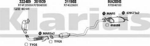 Klarius 570279U - Система випуску ОГ autocars.com.ua
