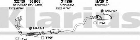 Klarius 570281U - Система випуску ОГ autocars.com.ua