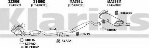 Klarius 570283U - Система випуску ОГ autocars.com.ua