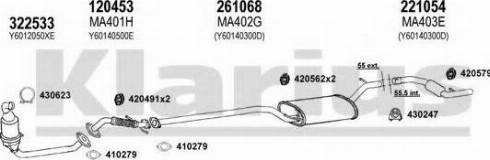 Klarius 570285E - Система випуску ОГ autocars.com.ua