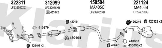 Klarius 570294E - Система выпуска ОГ autodnr.net