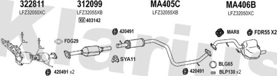 Klarius 570294U - Система выпуска ОГ autodnr.net