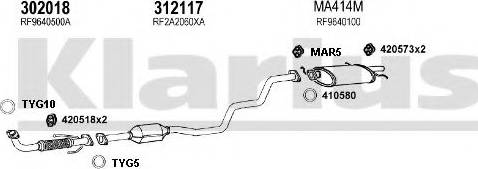 Klarius 570305U - Система випуску ОГ autocars.com.ua