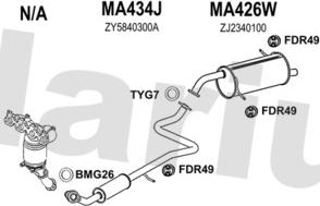 Klarius 570312U - Система випуску ОГ autocars.com.ua
