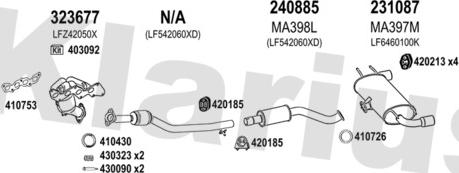 Klarius 570315E - Система випуску ОГ autocars.com.ua