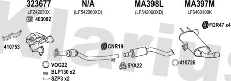 Klarius 570315U - Система випуску ОГ autocars.com.ua