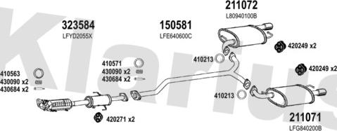 Klarius 570318E - Система випуску ОГ autocars.com.ua