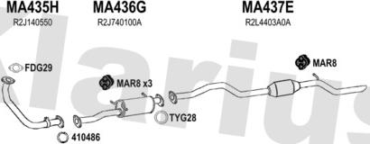 Klarius 570319U - Система випуску ОГ autocars.com.ua