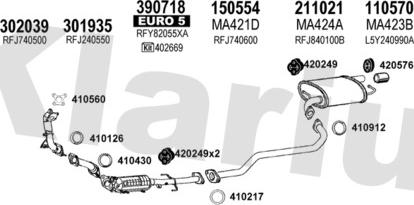 Klarius 570330E - Система випуску ОГ autocars.com.ua