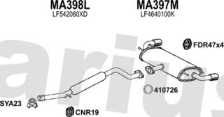 Klarius 570344U - Система випуску ОГ autocars.com.ua