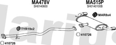 Klarius 570369U - Система випуску ОГ autocars.com.ua