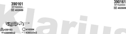 Klarius 570397E - Система випуску ОГ autocars.com.ua