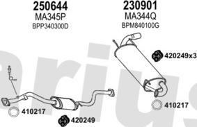 Klarius 570420E - Система випуску ОГ autocars.com.ua
