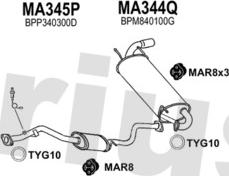 Klarius 570420U - Система випуску ОГ autocars.com.ua