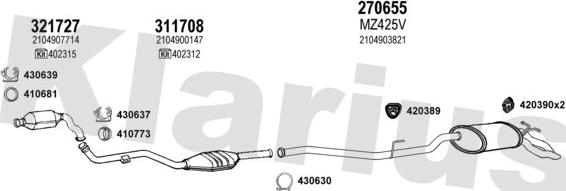 Klarius 600457E - Система випуску ОГ autocars.com.ua