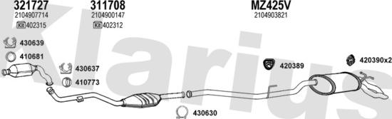 Klarius 600458U - Система випуску ОГ autocars.com.ua