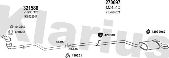 Klarius 600488E - Система випуску ОГ autocars.com.ua
