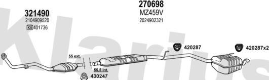 Klarius 600499E - Система выпуска ОГ autodnr.net