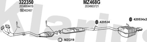 Klarius 600547U - Система випуску ОГ autocars.com.ua