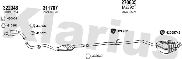 Klarius 600552E - Система випуску ОГ autocars.com.ua
