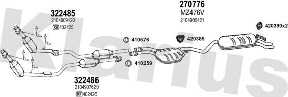 Klarius 600572E - Система випуску ОГ autocars.com.ua