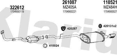 Klarius 600581E - Система випуску ОГ autocars.com.ua