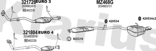 Klarius 600593U - Система випуску ОГ autocars.com.ua