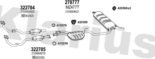 Klarius 600788E - Система випуску ОГ autocars.com.ua