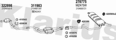 Klarius 600866E - Система випуску ОГ autocars.com.ua