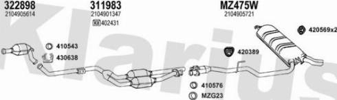 Klarius 600866U - Система випуску ОГ autocars.com.ua