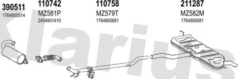 Klarius 600903E - Система выпуска ОГ avtokuzovplus.com.ua