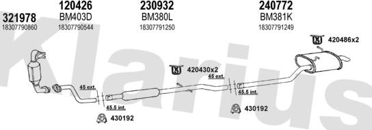 Klarius 620003E - Система випуску ОГ autocars.com.ua