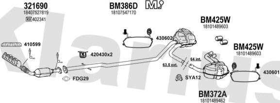 Klarius 620005U - Система випуску ОГ autocars.com.ua