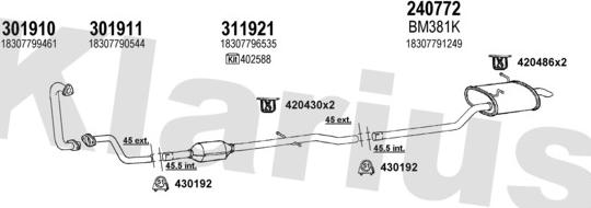 Klarius 620007E - Система випуску ОГ autocars.com.ua