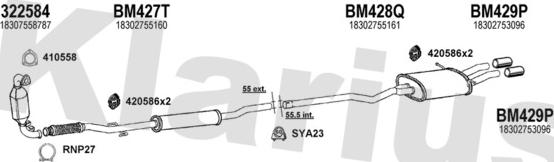 Klarius 620008U - Система випуску ОГ autocars.com.ua