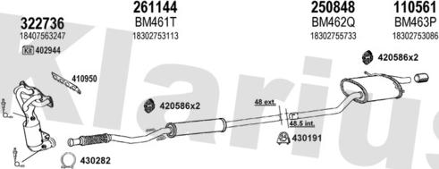 Klarius 620011E - Система випуску ОГ autocars.com.ua