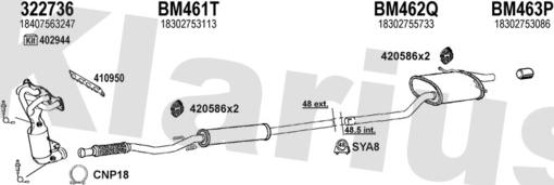 Klarius 620011U - Система випуску ОГ autocars.com.ua