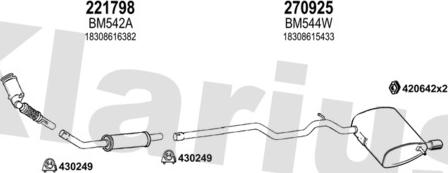 Klarius 620022E - Система випуску ОГ autocars.com.ua