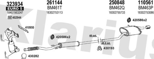 Klarius 620048E - Система випуску ОГ autocars.com.ua