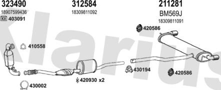 Klarius 620064E - Система выпуска ОГ avtokuzovplus.com.ua