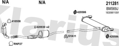 Klarius 620066E - Система випуску ОГ autocars.com.ua